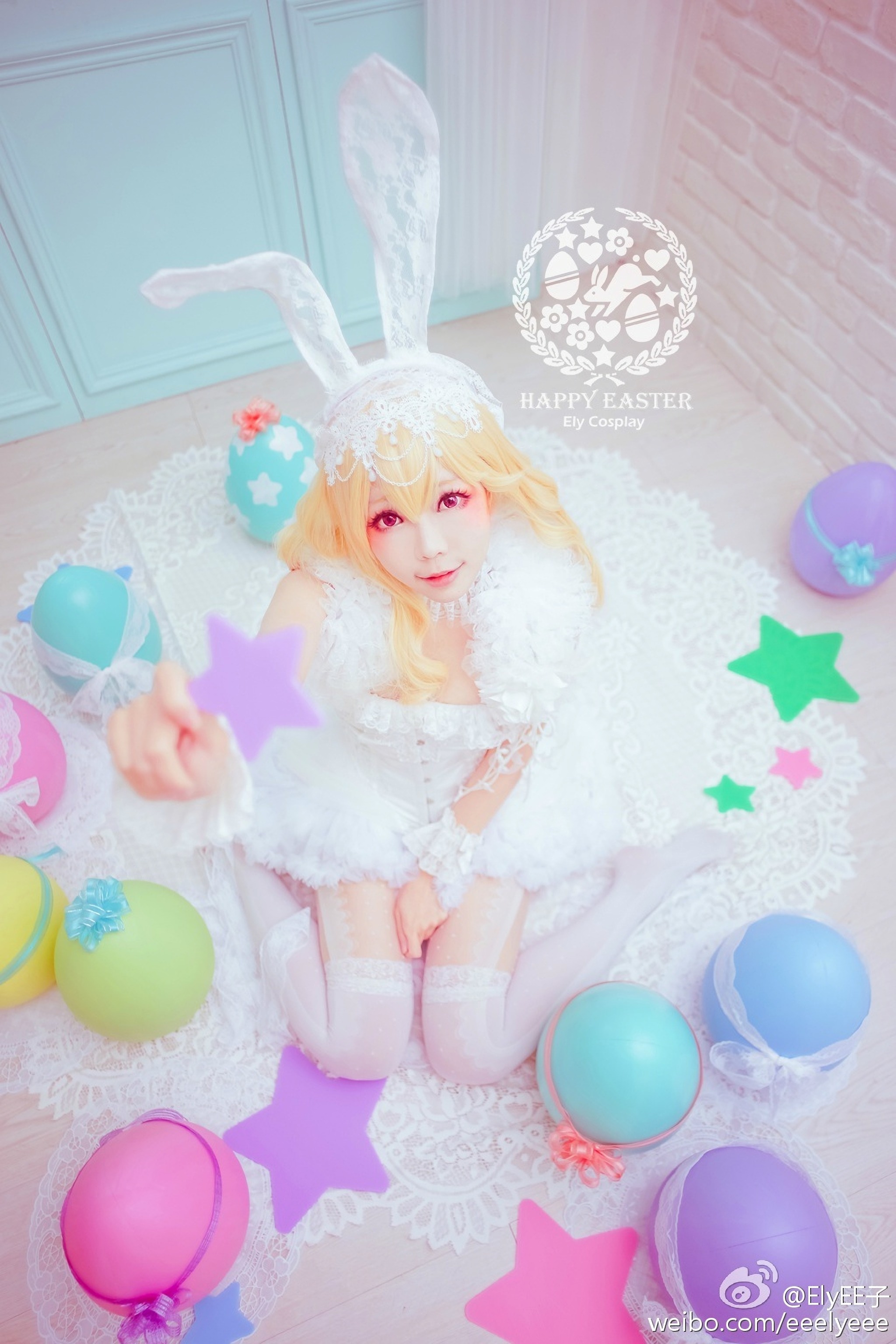 ElyEE子 - NO.014 兔耳白礼服 [9P]-XikXak